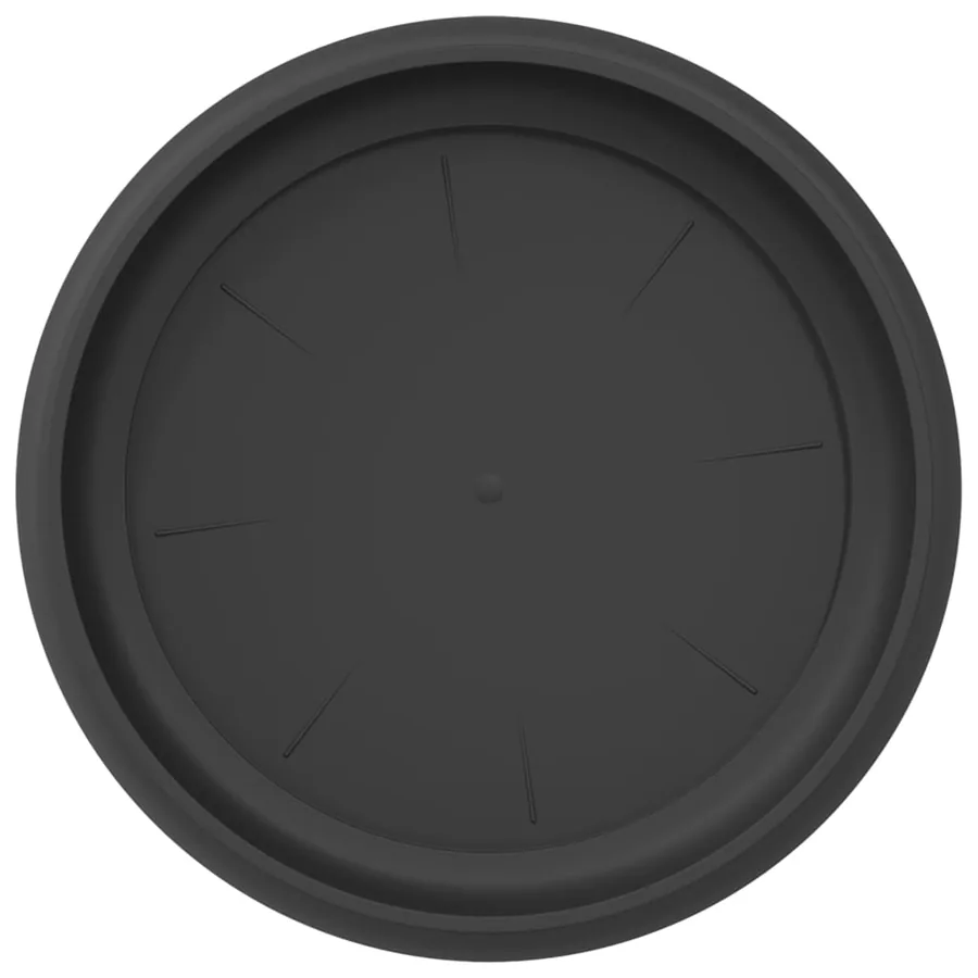 Plateau à fleurs rond 24 pcs Noir Ø 19 x 2 cm Plastique - 7
