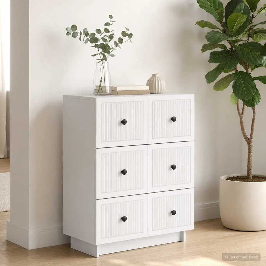 Armoire à tiroirs Blanc 66 x 34,5 x 90 cm Bois d'ingénierie