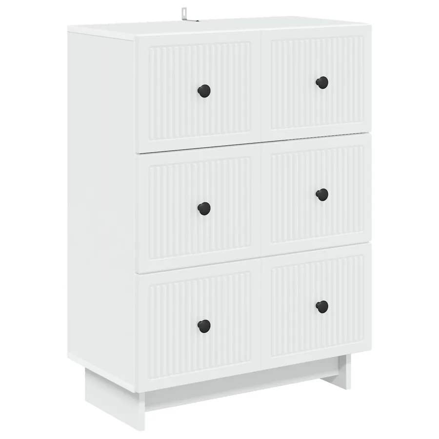 Armoire à tiroirs Blanc 66 x 34,5 x 90 cm Bois d'ingénierie - 2
