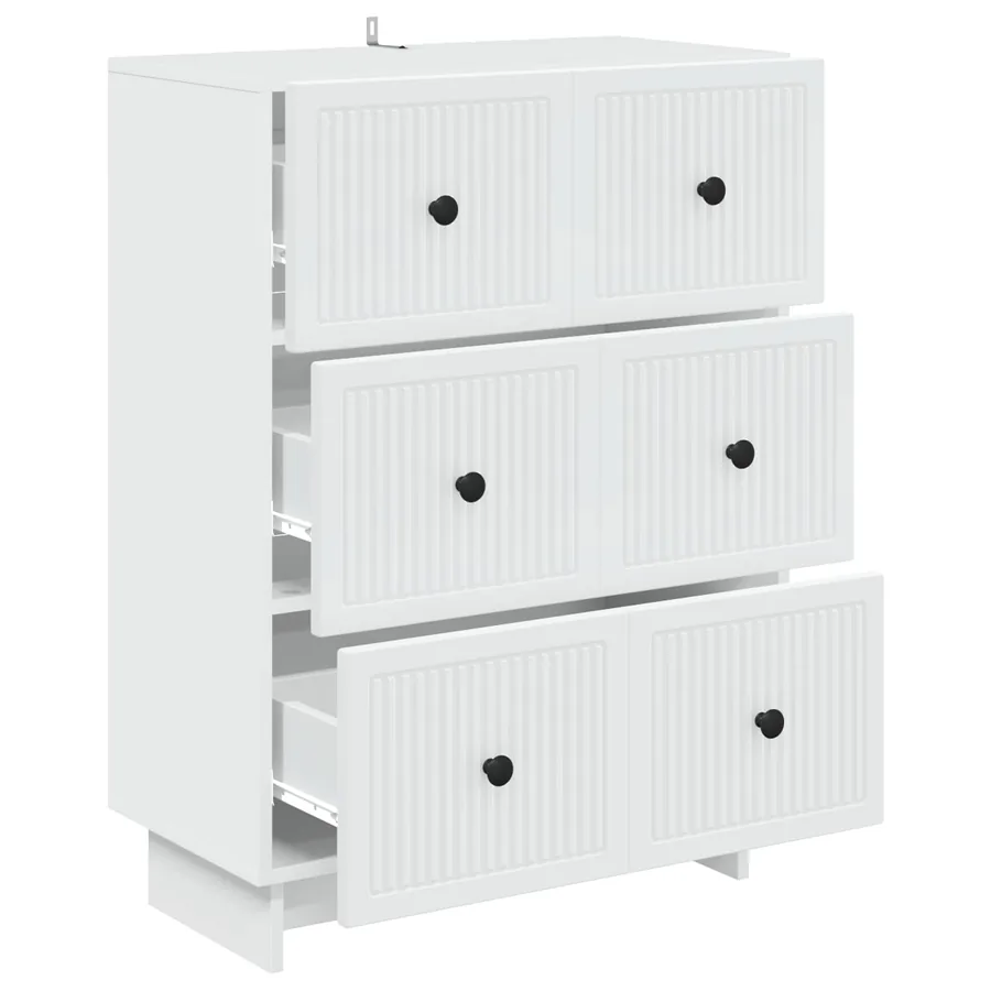 Armoire à tiroirs Blanc 66 x 34,5 x 90 cm Bois d'ingénierie - 5