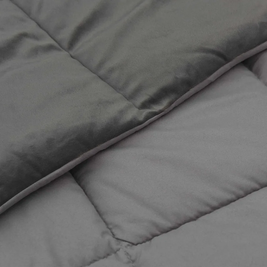 Duvet complet toute l'année Gris clair 220 x 240 cm Microfibre - 5