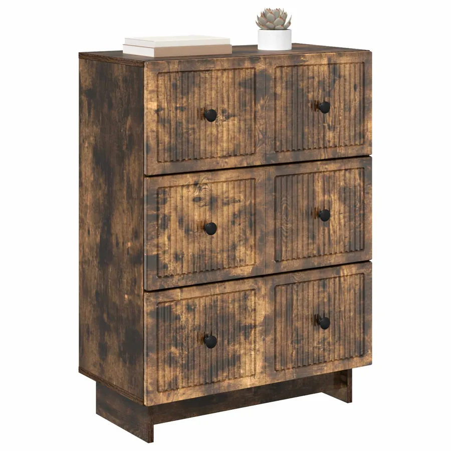 Armoire à tiroirs Chêne fumé 66 x 34,5 x 90 cm - 3