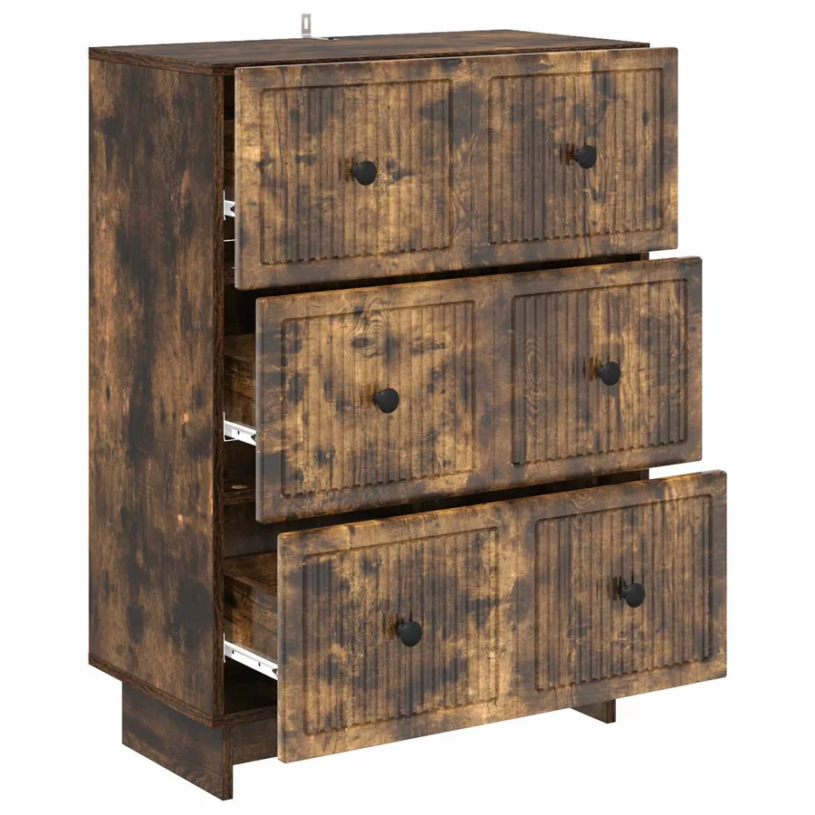 Armoire à tiroirs Chêne fumé 66 x 34,5 x 90 cm - 5