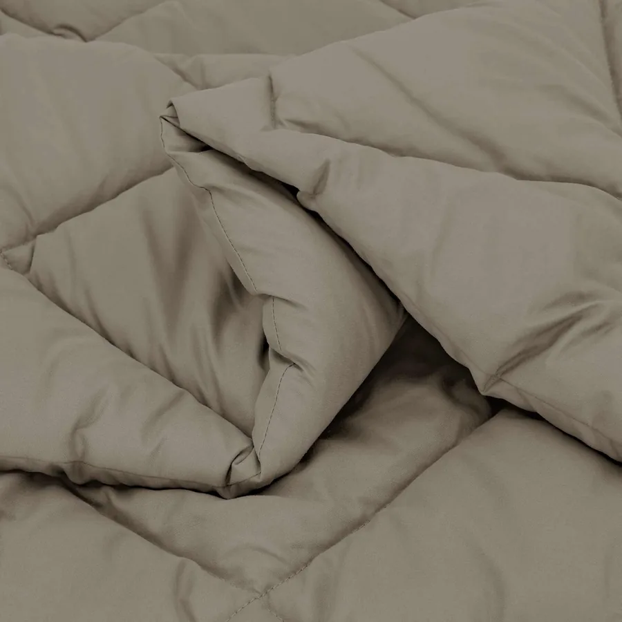 Duvet complet toute l'année Gris clair 135 x 220 cm Microfibre - 5