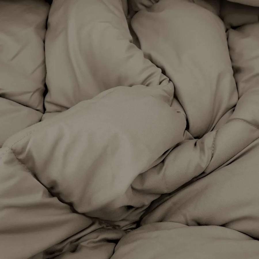 Duvet complet toute l'année Gris clair 135 x 220 cm Microfibre - 6