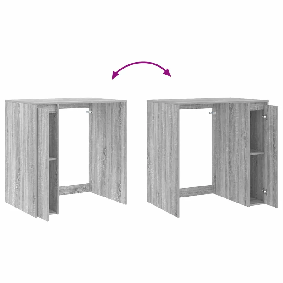 Armoire pour machine à laver Gris Sonoma 87 x 60 x 89 cm - 8