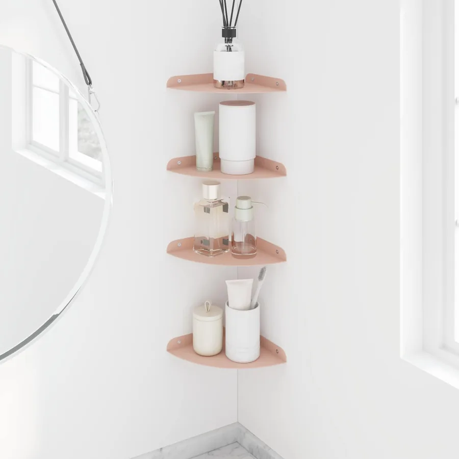 Étagère flottante avec étagère 4 pcs Rose 18 x 18 x 2 cm - 4
