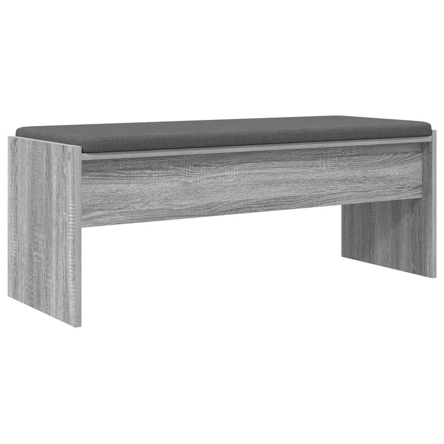 Banc d'entrée avec coussin Gris Sonoma 103 x 38 x 40 cm - 2