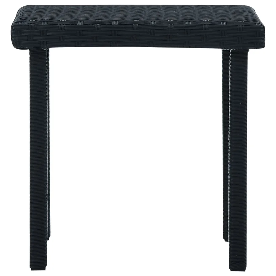 Table à thé de jardin Noir 40x40x40 cm Résine tressée - 2