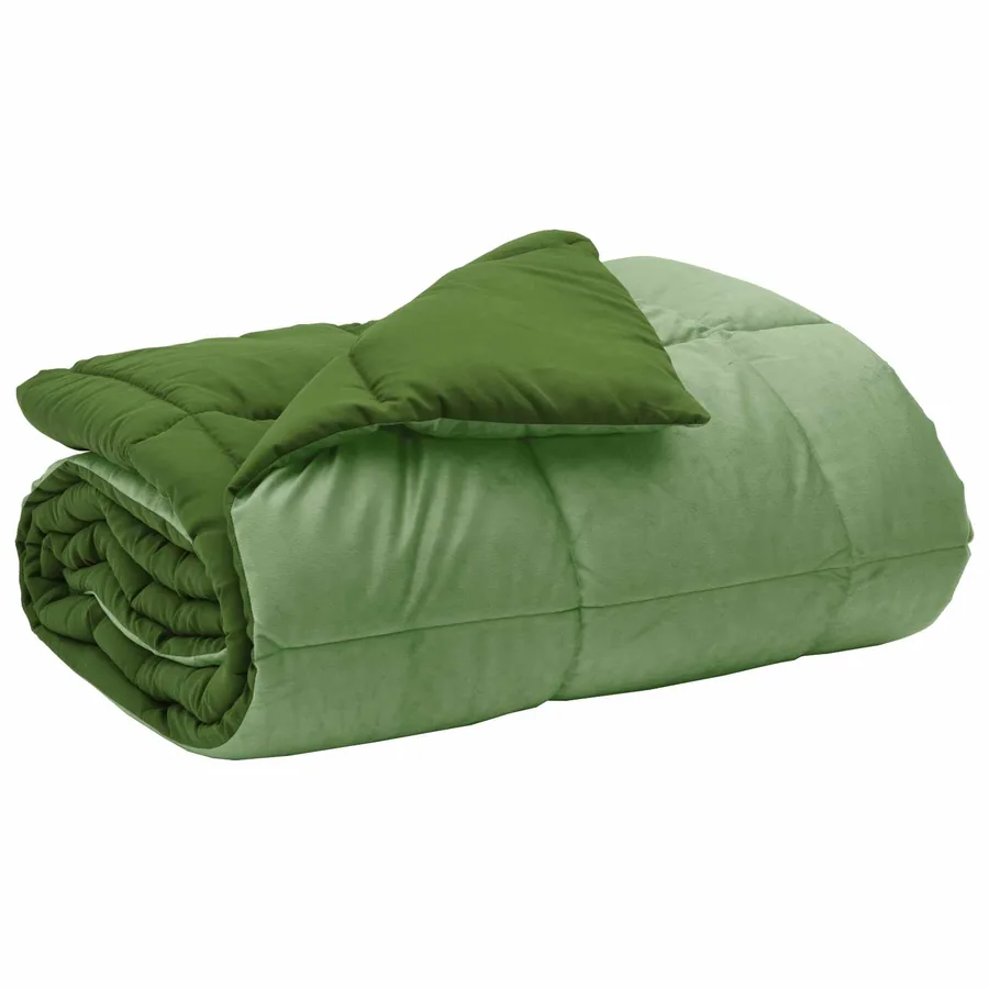 Duvet d'hiver Matelassé Vert 140 x 200 cm Microfibre - 2