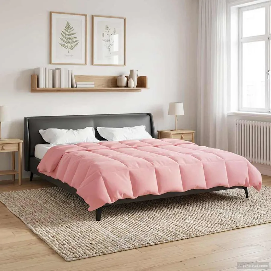 Duvet d'hiver Matelassé Rose 200 x 220 cm Microfibre - 4