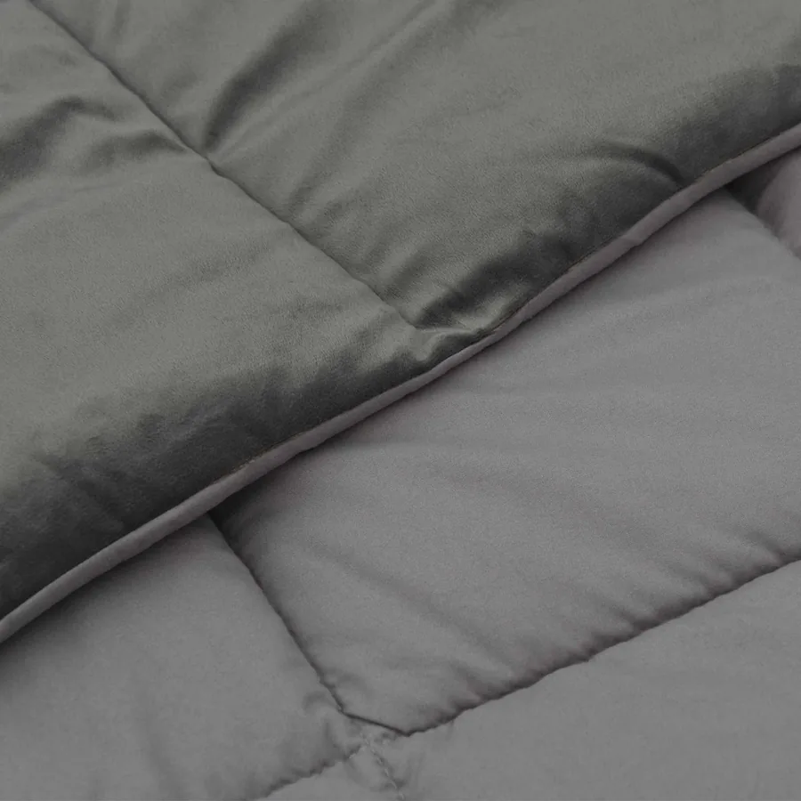 Duvet d'hiver Matelassé Gris clair 155 x 220 cm Microfibre - 5