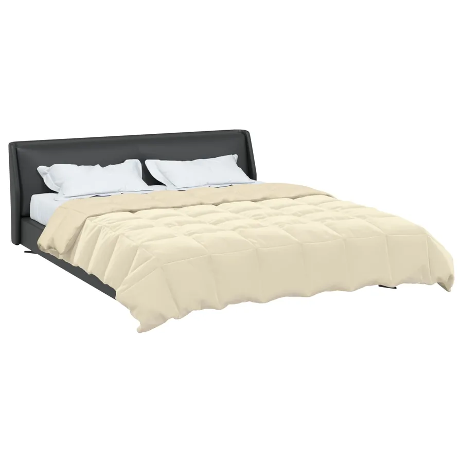 Duvet d'hiver Matelassé Crème 200 x 200 cm Microfibre - 3