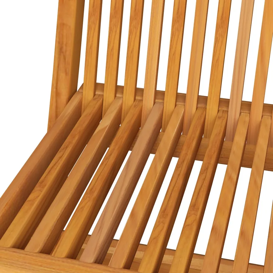 Chaises de jardin et coussins gris lot de 2 Bois de teck massif - 5