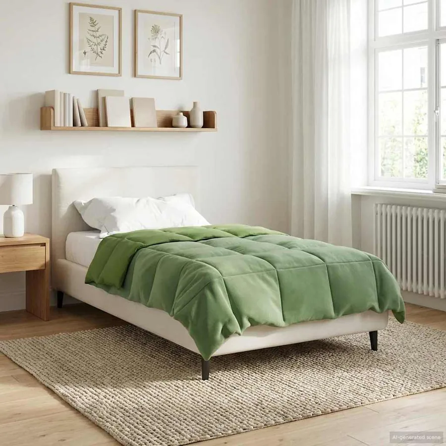 Duvet complet toute l'année Vert 140 x 200 cm Microfibre - 4