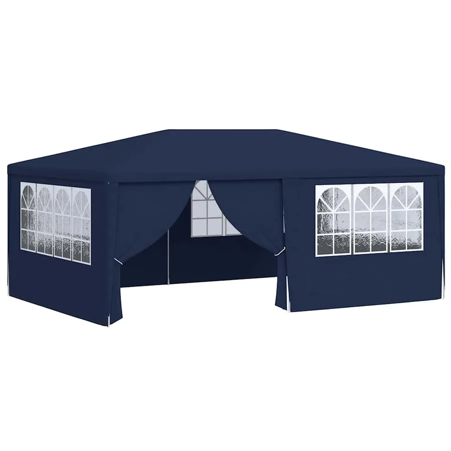 Tente de réception avec parois latérales 4x6 m Bleu 90 g/m² - 2
