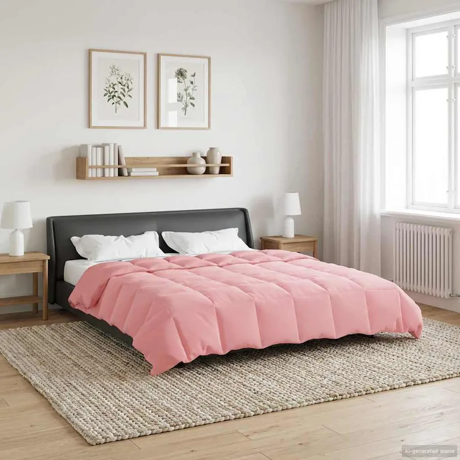 Duvet d'hiver Matelassé Rose 240 x 260 cm Microfibre - 4