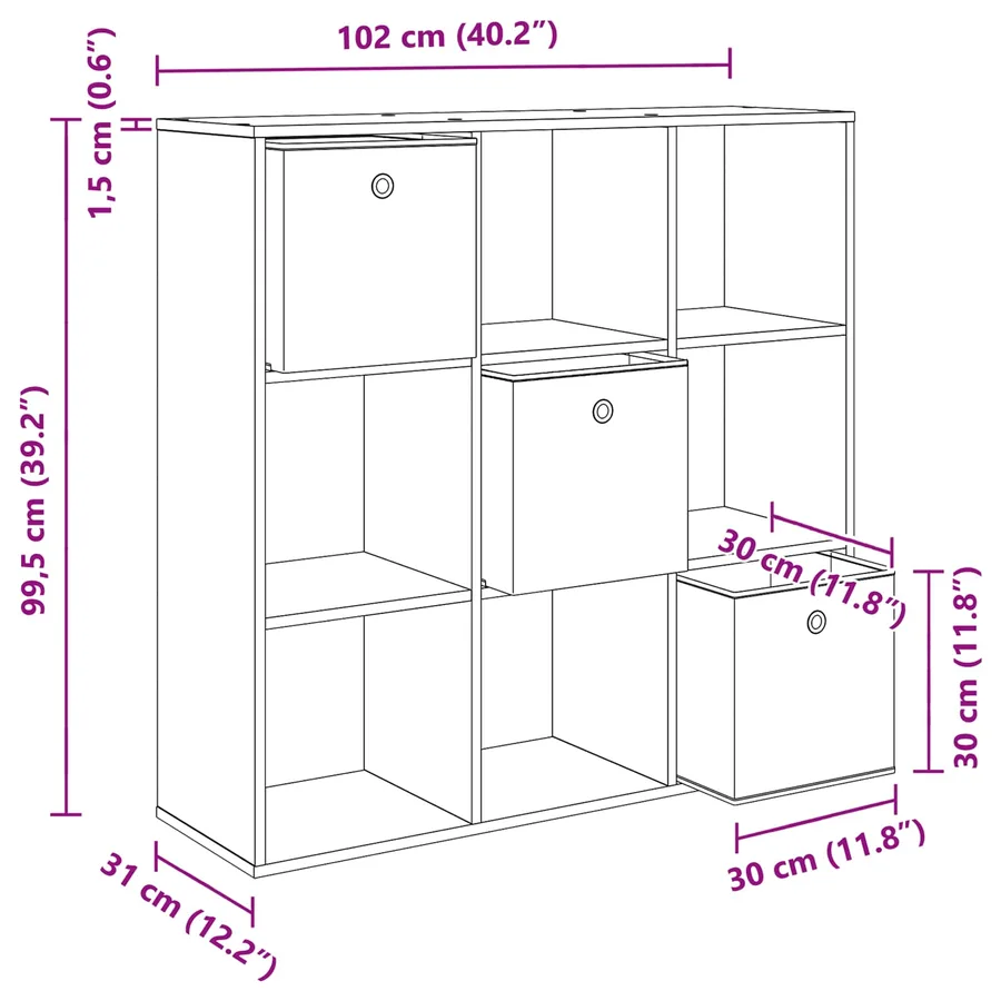 Buffet avec tiroir Bois ancien 102 x 31 x 99,5 cm - 13