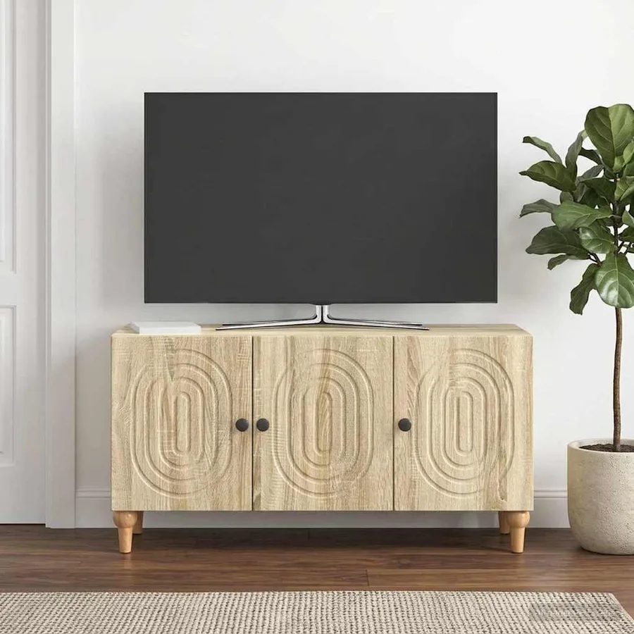 Meuble TV Chêne Sonoma 99 x 34,5 x 50 cm Bois d'ingénierie - 4