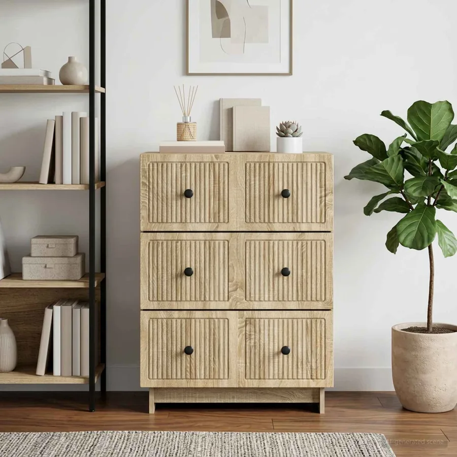 Armoire à tiroirs Chêne Sonoma 66 x 34,5 x 90 cm