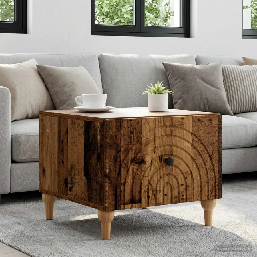 Table basse Bois ancien 49 x 50 x 40 cm Bois d'ingénierie