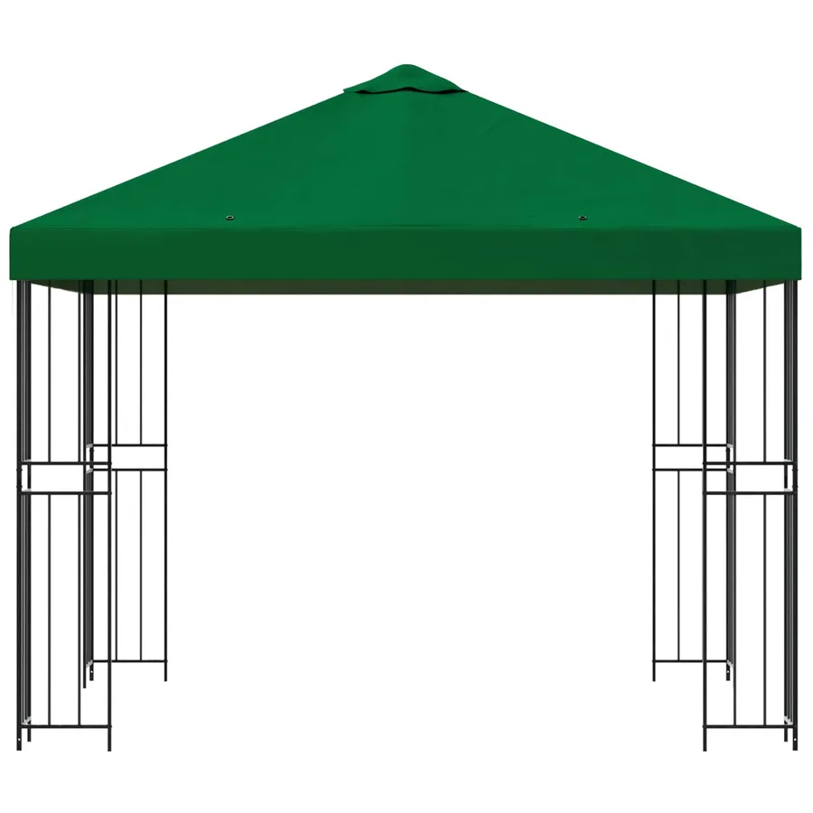 Pavillon 3 x 3 m Vert Polyester et Acier 190 gsm - 4