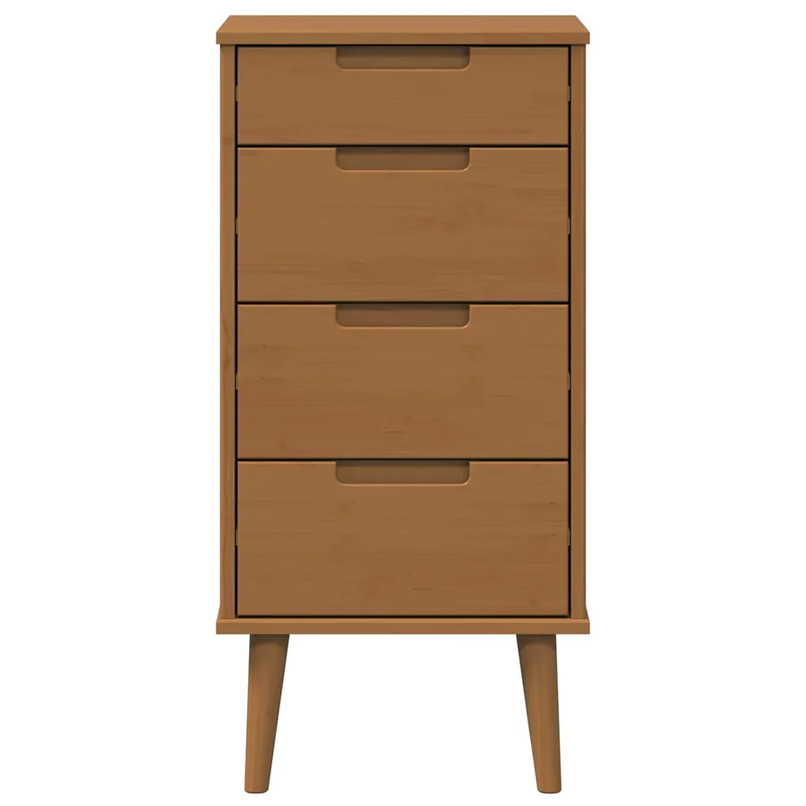 Commode MOLDE Caramel 40 x 35 x 82 cm Bois de pin massif - 5