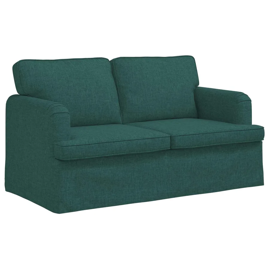 Ensemble de Canapés 2 pcs Vert foncé 144 x 80 x 85 cm tissu - 5