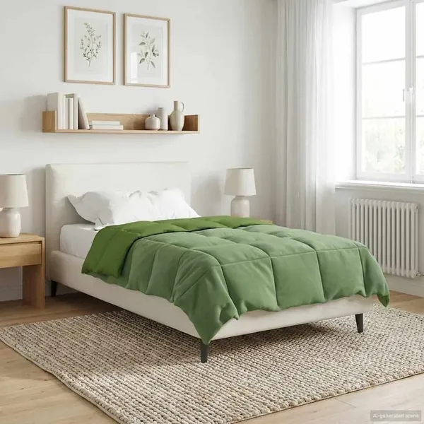 Duvet complet toute l'année Vert 155 x 220 cm Microfibre