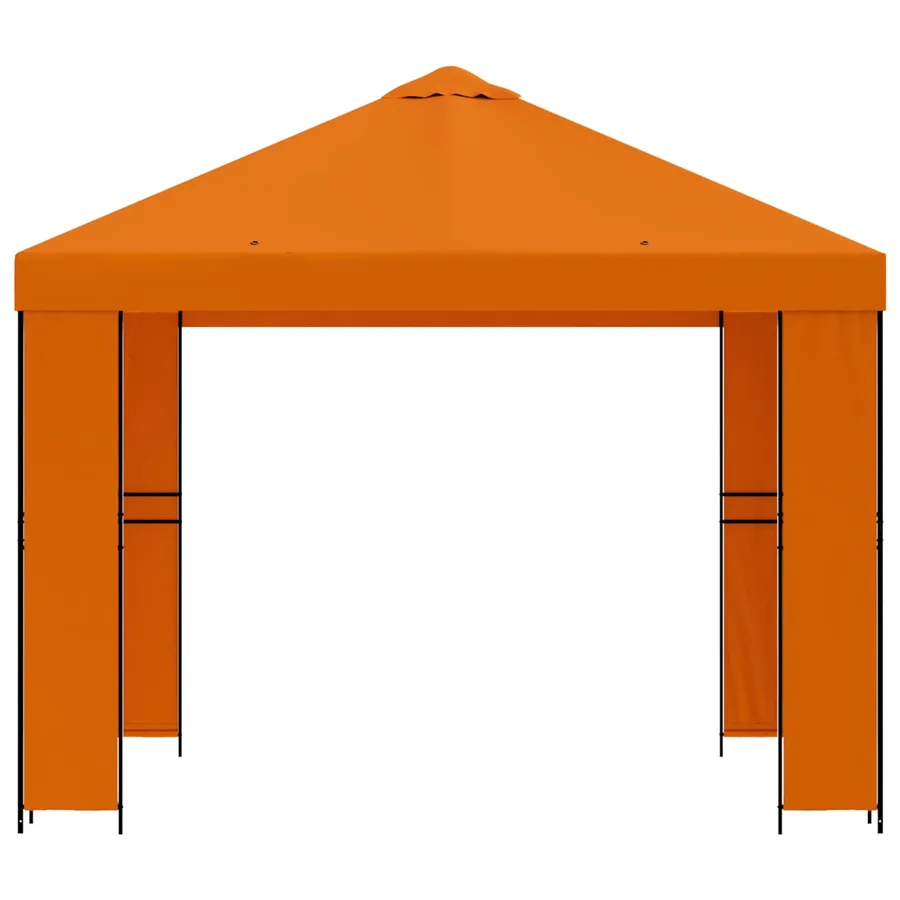Pavillon 3 x 3 m Orange Polyester et Acier 190 gsm - 3