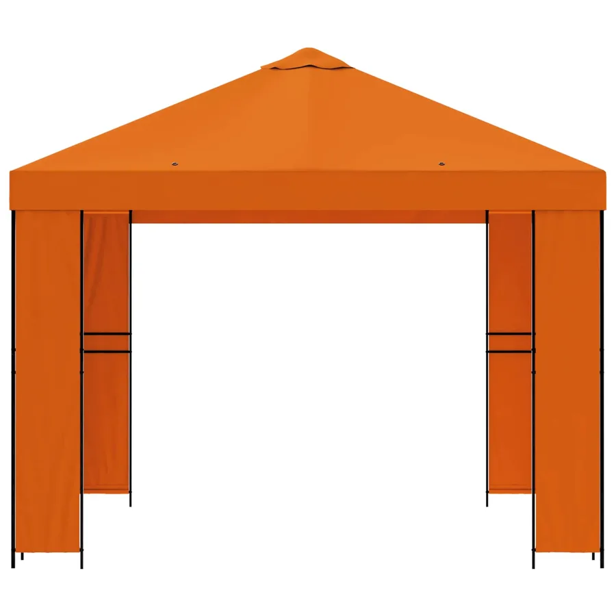 Pavillon 3 x 3 m Orange Polyester et Acier 190 gsm - 4