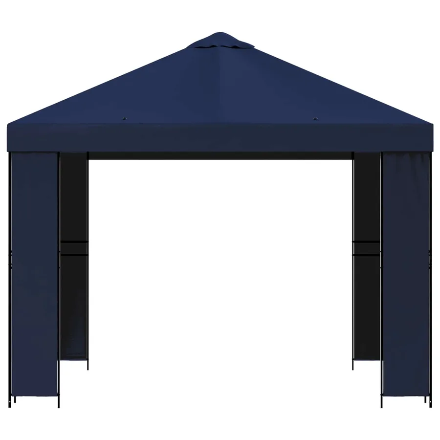Pavillon 3 x 3 m Bleu Polyester et Acier 190 gsm - 3