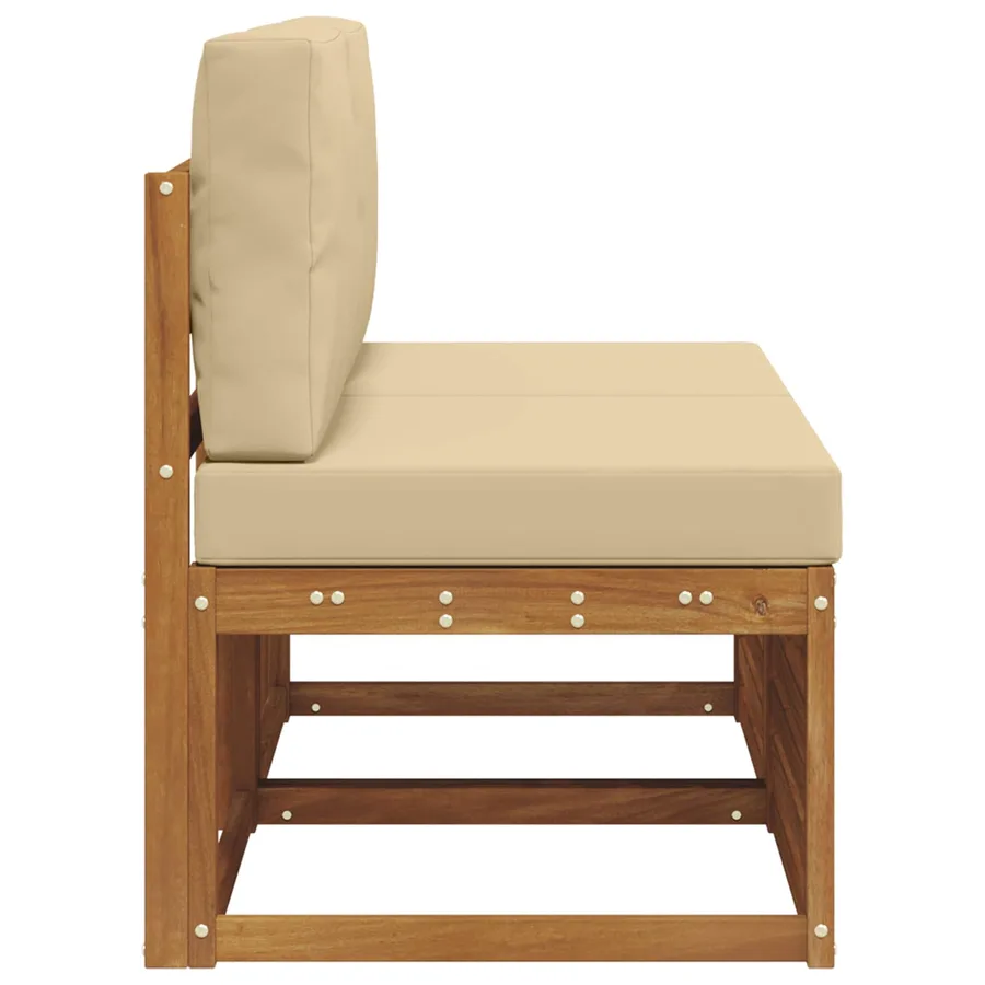 2 Pièce Sofa de milieu extérieur Bois d'Acacia Massif Naturel - 4