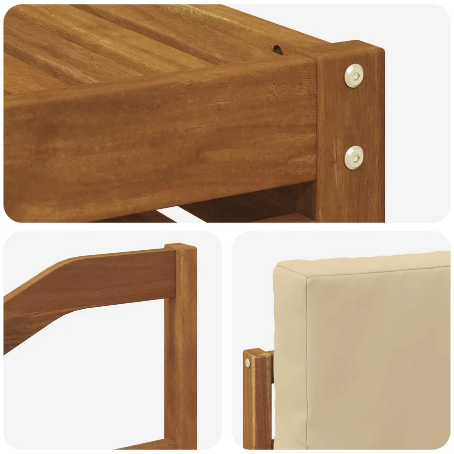 Ensemble de canapé d'angle avec coussin 6 pcs Naturel et Beige - 7