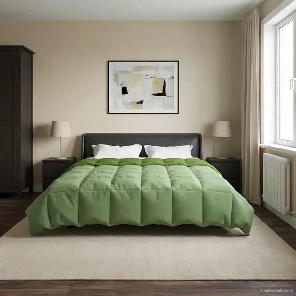 Duvet d'hiver Matelassé Vert 200 x 220 cm Microfibre