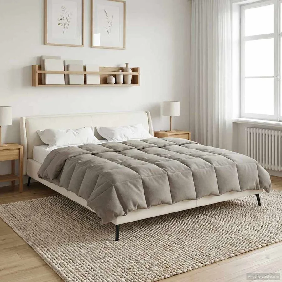 Duvet d'hiver Matelassé Vert 200 x 220 cm Microfibre - 4