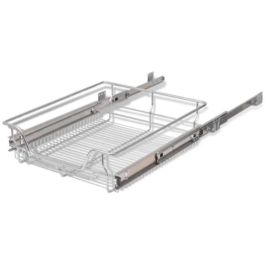 Panier en treillis métallique 2 pcs 500 mm Argenté - 6