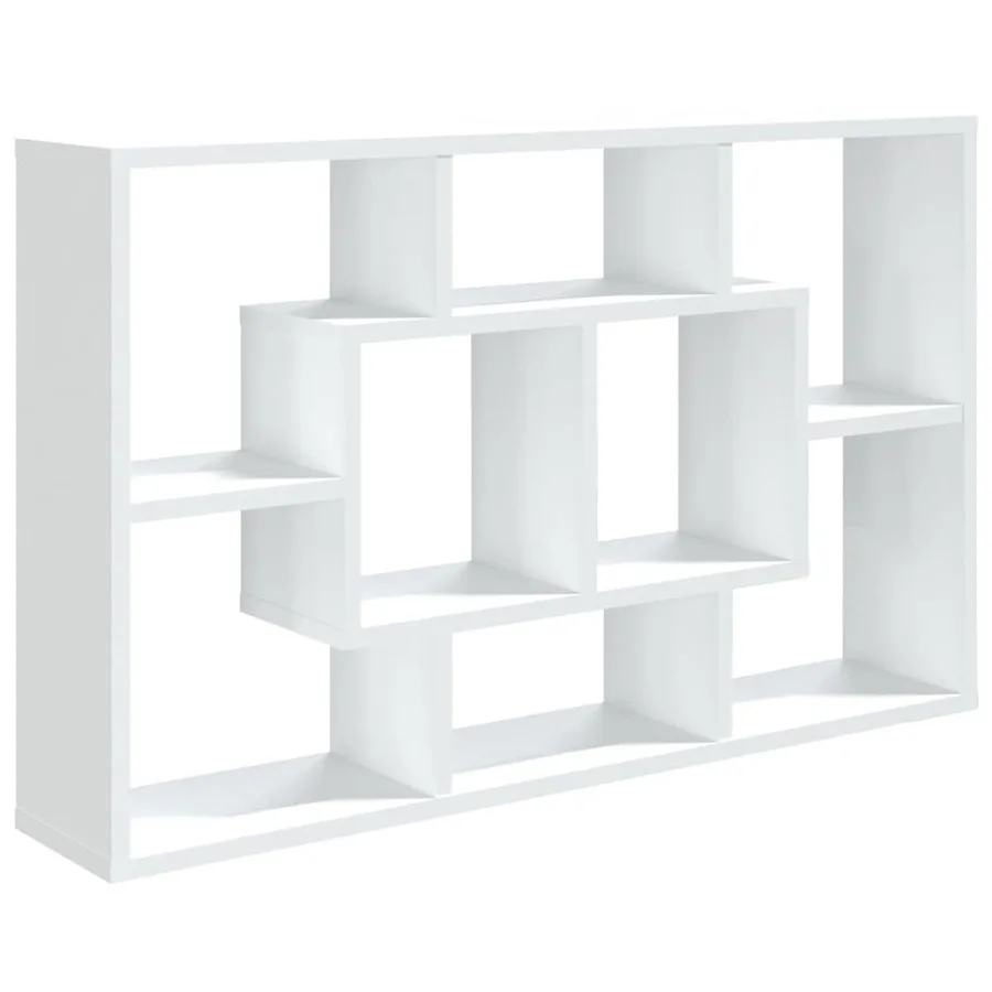 Étagère murale blanc 85x16x52,5 cm bois d'ingénierie - 2