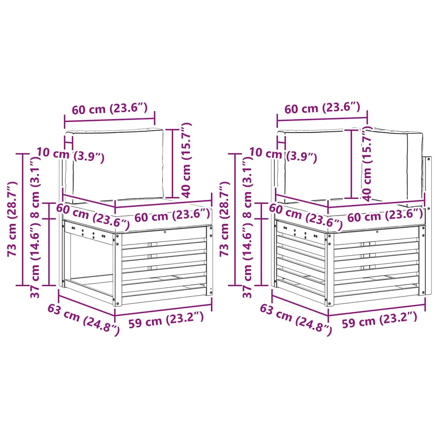 Ensemble de canapé d'angle 5 pcs Naturel et Anthracite - 11