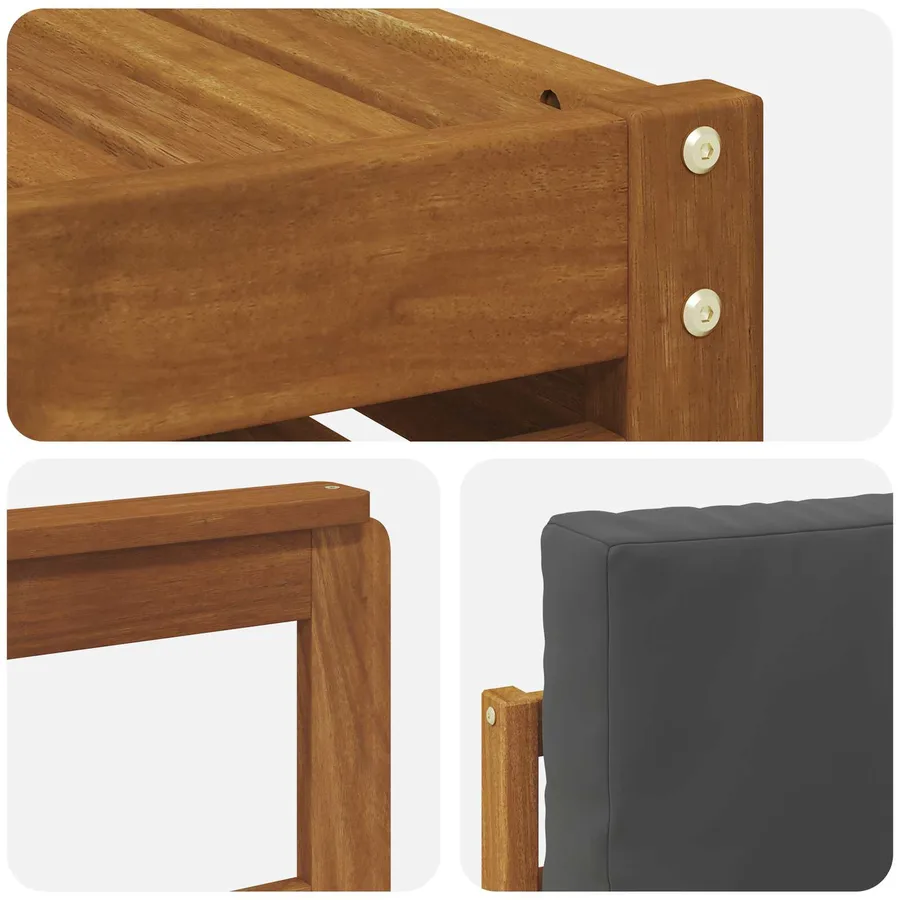 Ensemble de canapés d'extérieur 7 pcs Naturel et Anthracite - 7