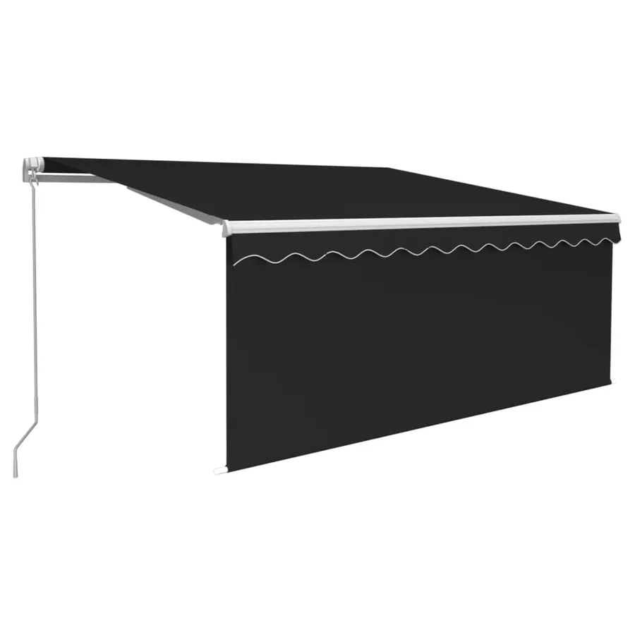 Auvent manuel rétractable avec store 3x2,5 m Anthracite - 2