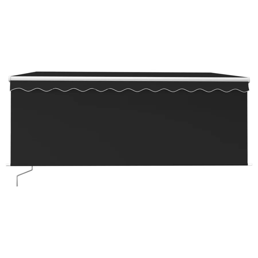 Auvent manuel rétractable avec store 3x2,5 m Anthracite - 3
