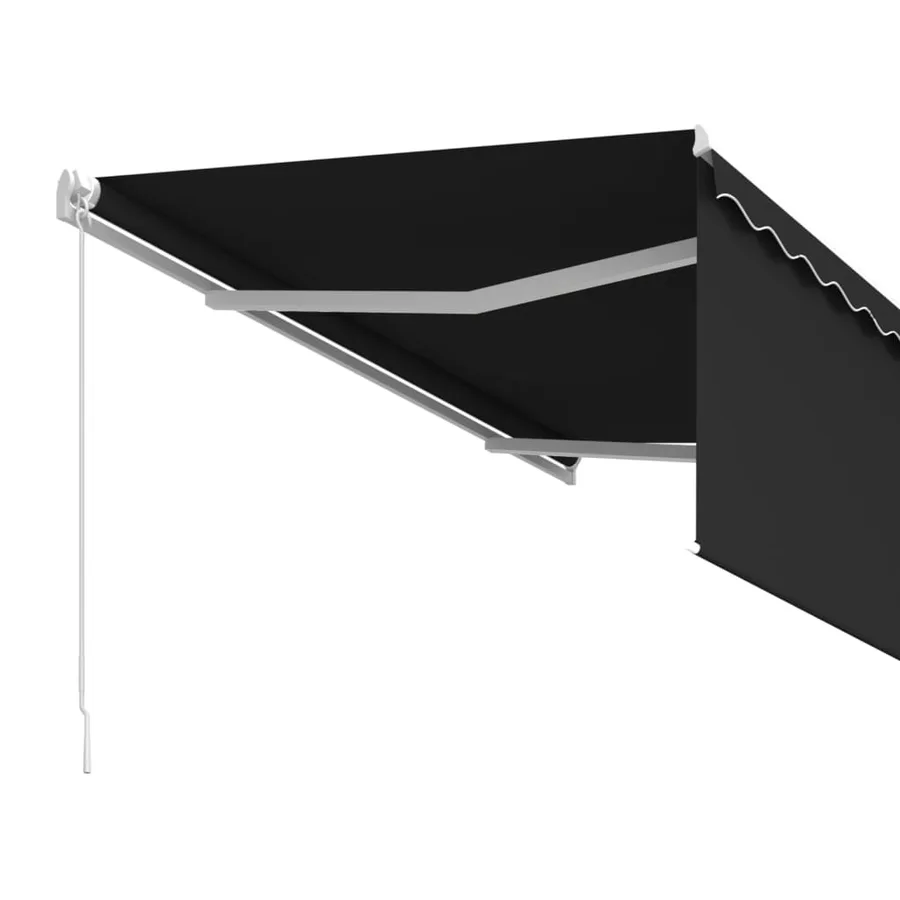 Auvent manuel rétractable avec store 3x2,5 m Anthracite - 4