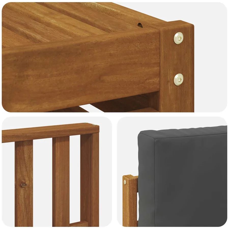 Ensemble de canapé d'angle 6 pcs Naturel et Anthracite - 7