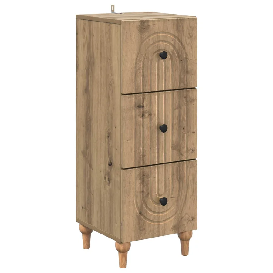 Armoire à tiroirs 33 x 34,5 x 90 cm Bois d'ingénierie - 2