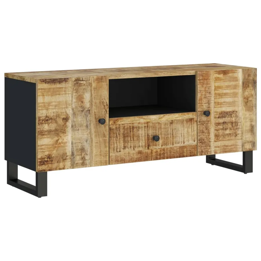 Meuble TV 105x33,5x46 cm bois de manguier et d'ingénierie - 11