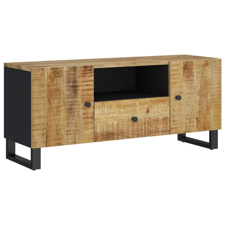 Meuble TV 105x33,5x46 cm bois de manguier et d'ingénierie - 2