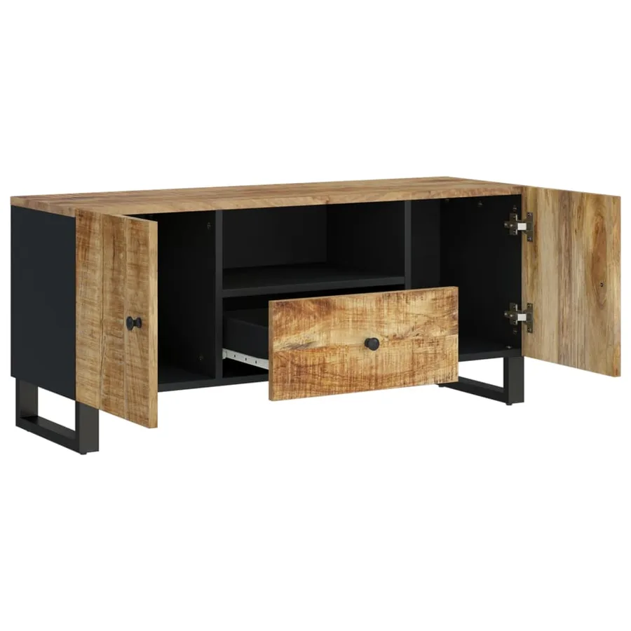 Meuble TV 105x33,5x46 cm bois de manguier et d'ingénierie - 3