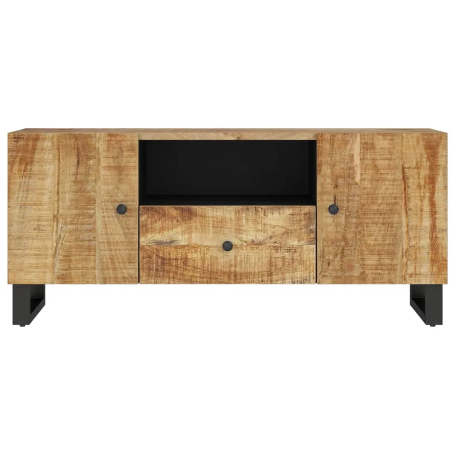 Meuble TV 105x33,5x46 cm bois de manguier et d'ingénierie - 4