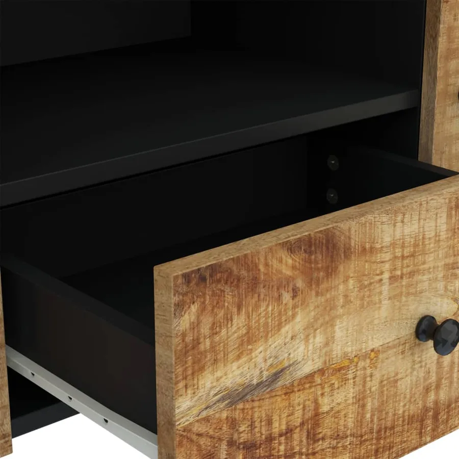 Meuble TV 105x33,5x46 cm bois de manguier et d'ingénierie - 7